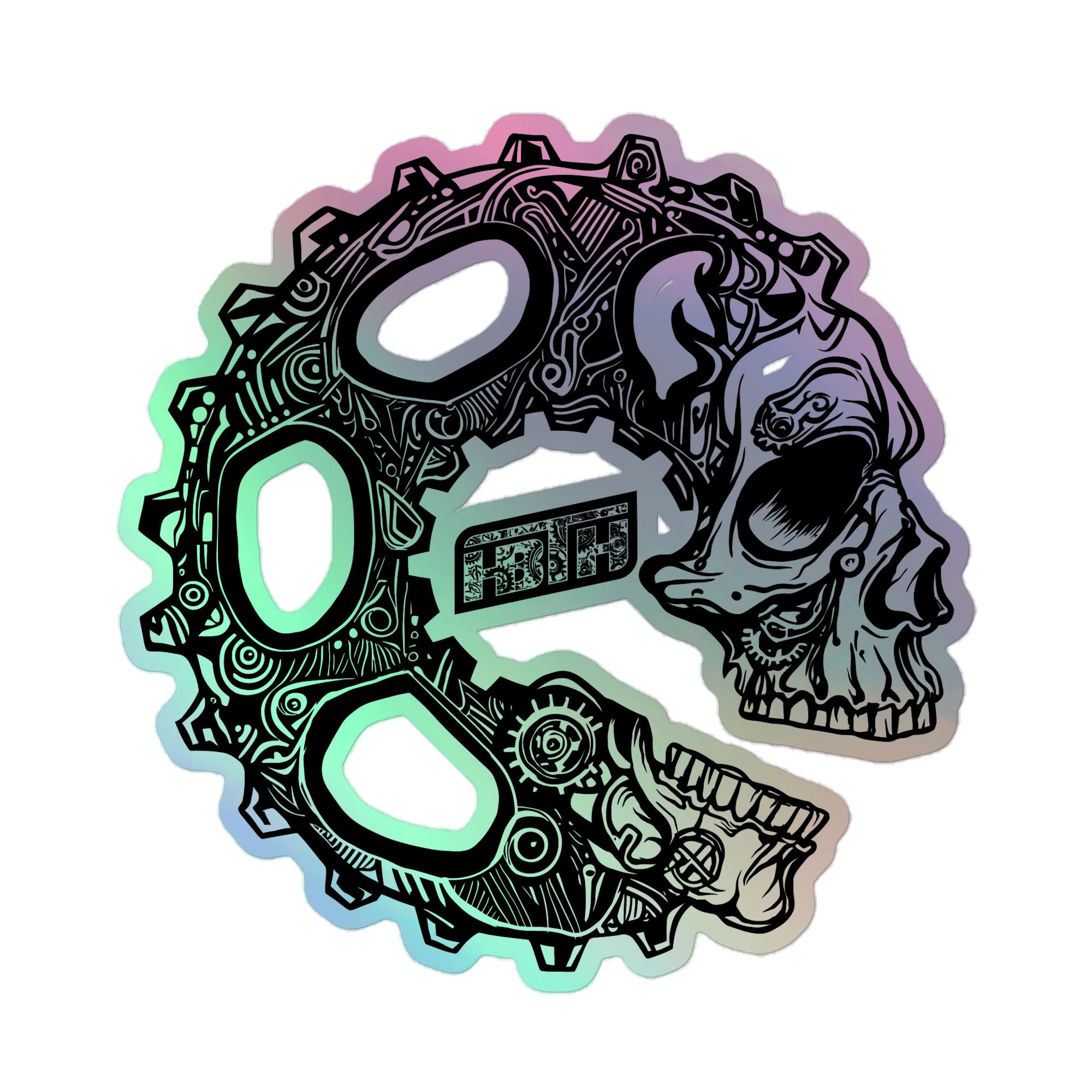 Cranium Holographic Stickers